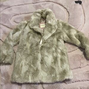 Abercrombie Kids Faux Fur Jacket - Light Gray